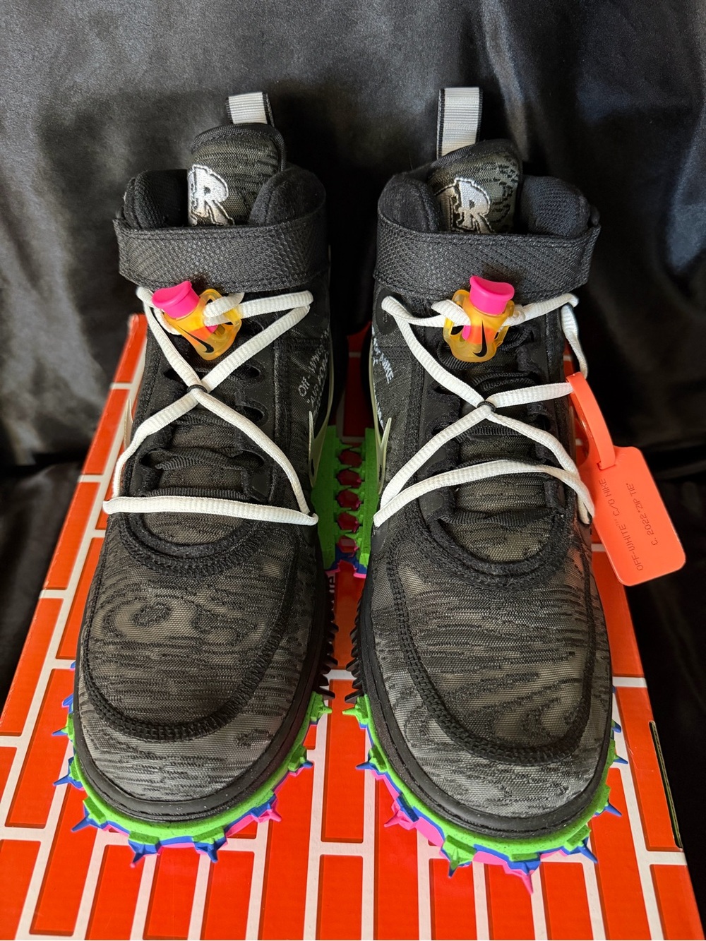 Nike Air Force 1 Mid x Off-White Black - Mens Size 10.5 - Picture 3 of 10